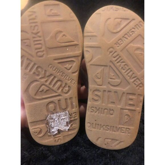 Quicksilver Toddler baby size 6 6c brown Flip flops Sandals - Picture 2 of 4